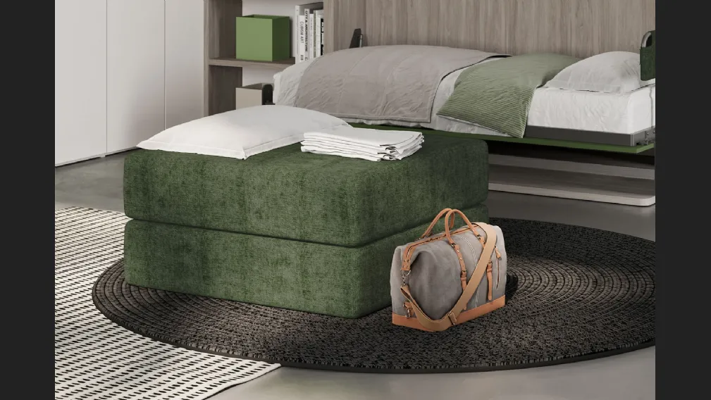 Pouf letto Inmotion in tessuto di Clever