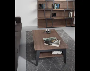 Tavolino con top alzabile in laminato Brighton di Pezzani