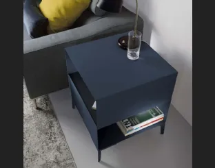 Tavolino Cube in laminato e acciaio di Pezzani
