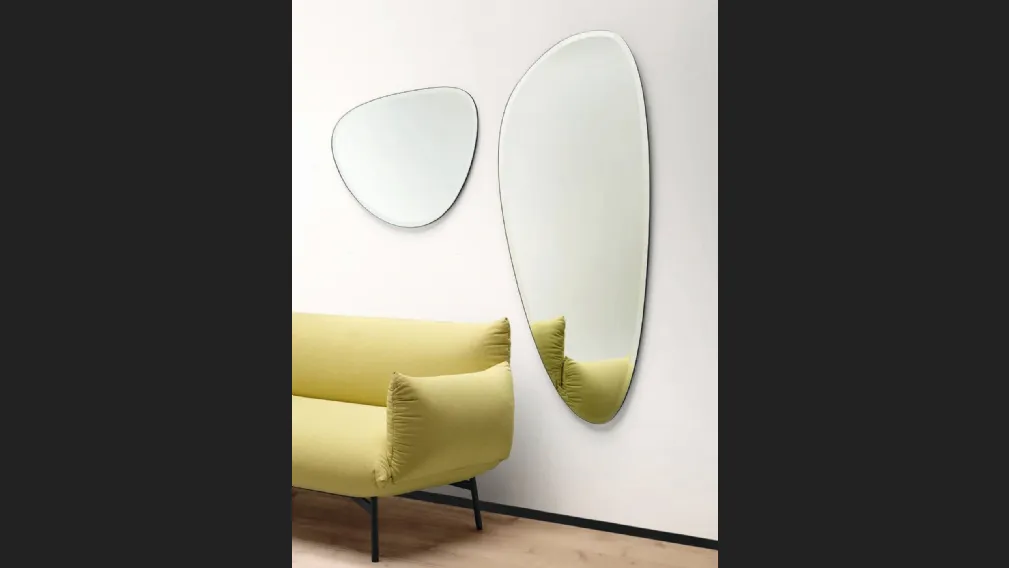 Specchio da parete con bordo bisellato Spot L di Midj