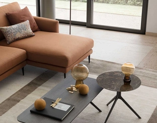 Tavolino Silky rettangolare in rovere grigio di Le Comfort