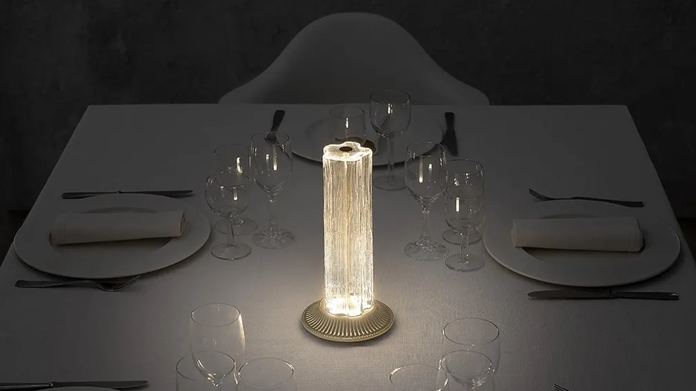 Lampada in vetro Briccola da tavolo di Vesoi