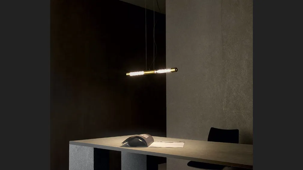Lampada a sospensione in ottone Fuse di Vesoi
