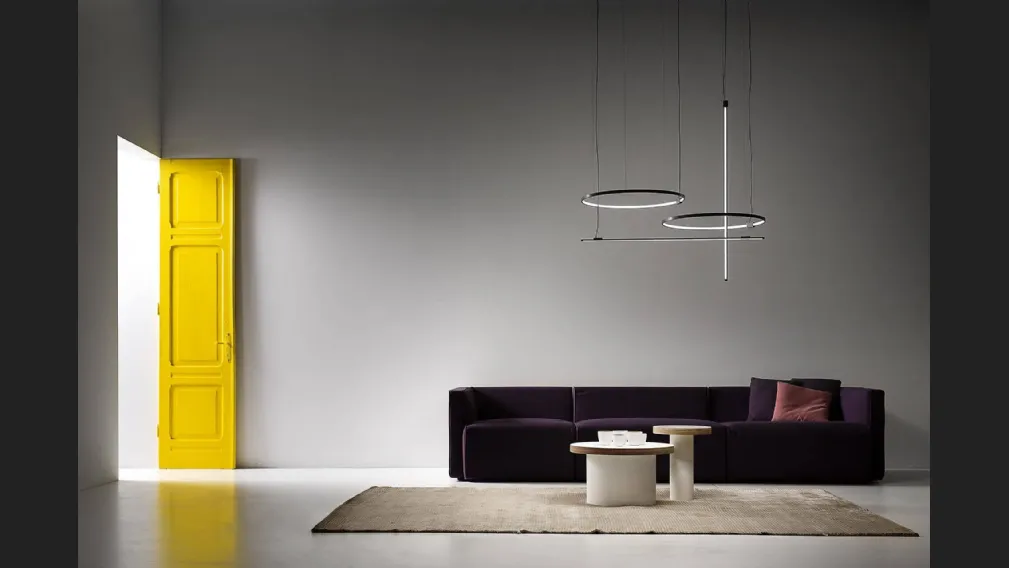 Lampada a sospensione Giro Linea e Tondo di Vesoi