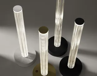 Lampada in vetro Hailoviù da tavolo di Vesoi