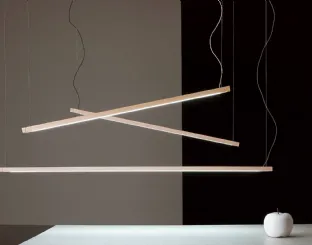 Lampada a sospensione in legno Travetta di Vesoi