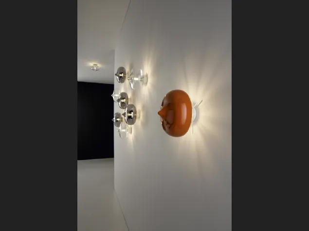 Lampada da parete in vetro soffiato naturale o decorato Bice di Vesoi