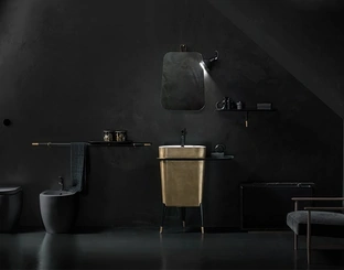 Lavabo Free 04 in tinta Metallico Bronzo di Cerasa