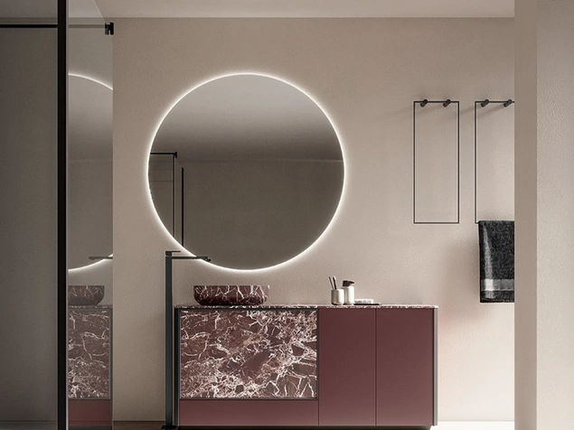 Mobile da Bagno Honey 01 in laccato e resina di Cerasa