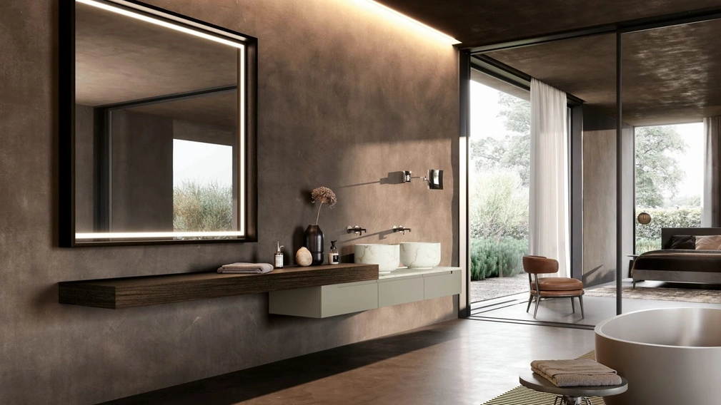 Mobile da Bagno sospeso Kyton 03 di Nova Cucina