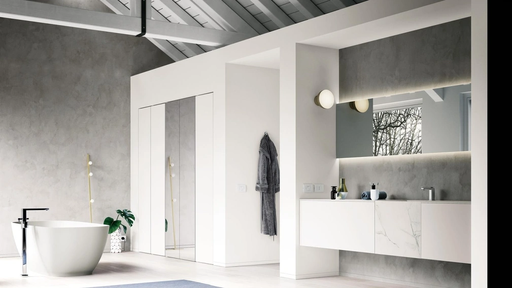 Mobile da Bagno sospeso Mk1 02 di Nova Cucina