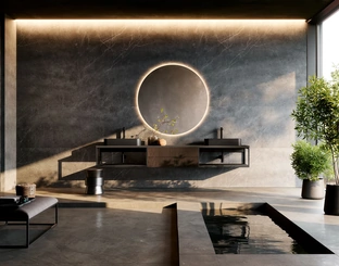 Mobile da Bagno sospeso Prime 01 in Rovere termocotto di Nova Cucina