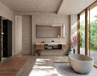 Mobile da Bagno sospeso Prime 11 in Noce Canaletto di Nova Cucina