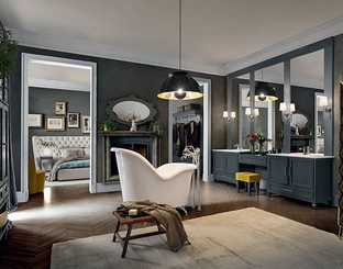 Mobile da Bagno York 02 in laccato Fumo di Londra di Cerasa