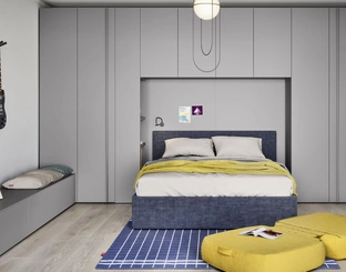 Cameretta a ponte con letto matrimoniale Arial di Nidi