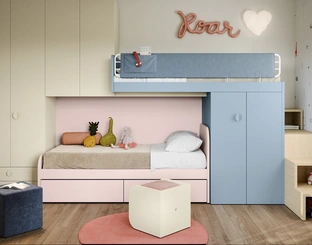 Cameretta con letti a soppalco di Nidi