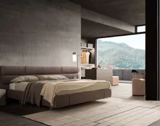 Letto in tessuto Niobe di Presotto