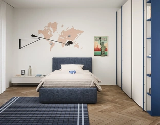 Letto singolo Swell con contenitore di Nidi