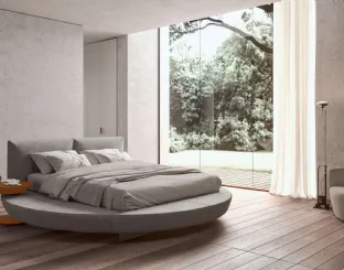 Letto circolare in pelle Zero di Presotto
