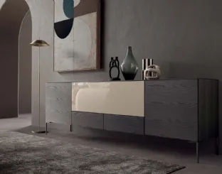 Madia I-Modul Art in legno e laccato lucido di Presotto
