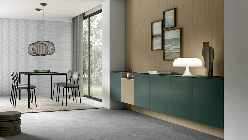 Mobile sospeso Living Glass 2|0 di Arredo3