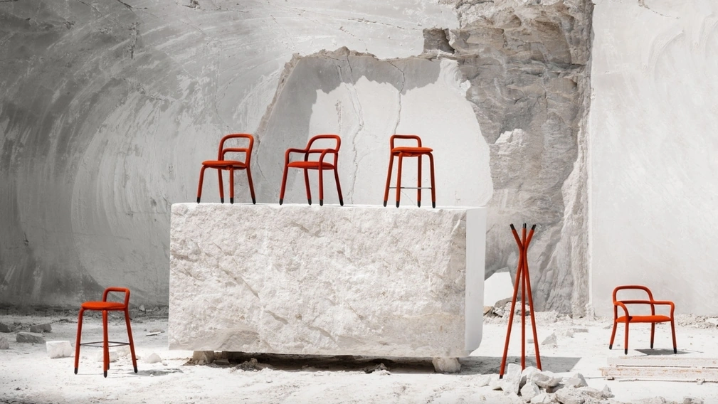 Sgabello imbottito Pippi di Midj