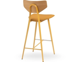 Sgabello in legno con seduta imbottita Tosca di Midj