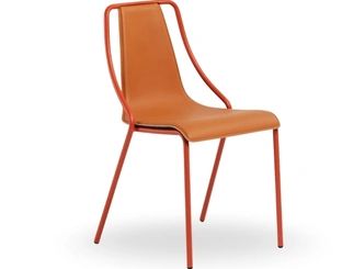 Sedia Ola in cuoio di Midj