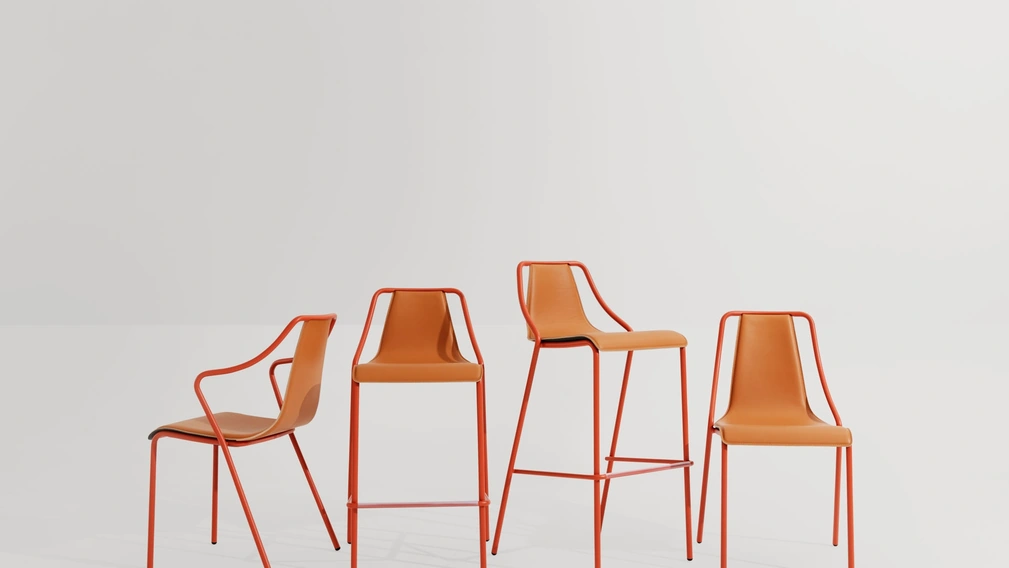 Sedia Ola in cuoio di Midj