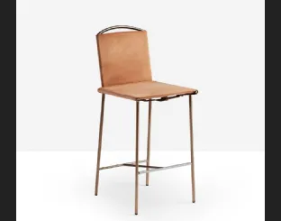Sgabello Rem in cuoio di Midj