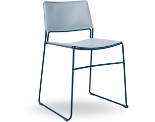 Sedia in cuoio Slim di Midj