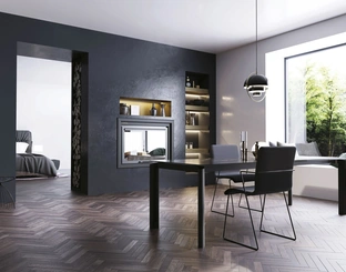 Tavolo allungabile Circle in laminato Sahara noir di Zamagna
