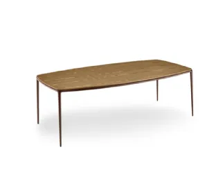 Tavolo Lea con top in legno di Midj