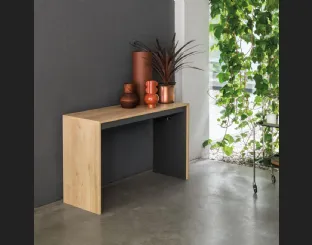 Consolle allungabile con top e cinque allunghe realizzate in laminato ecologico Leonardo di Pezzani