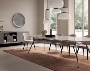 Tavolo P016 con top in ceramica di Presotto