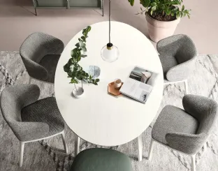 Tavolo Rea in Rovere Bianco di Novamobili
