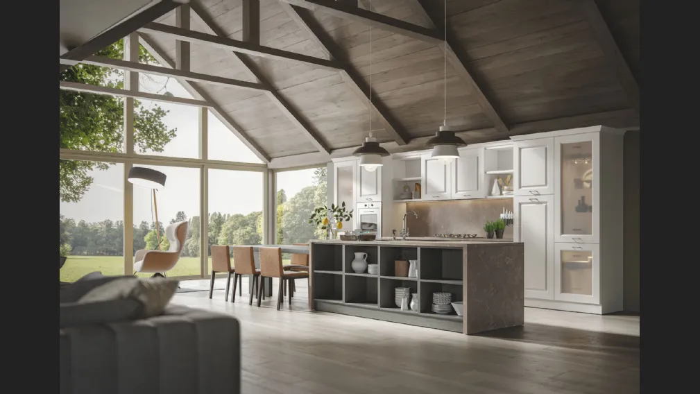 Cucina Classica Contea con isola di Home Cucine