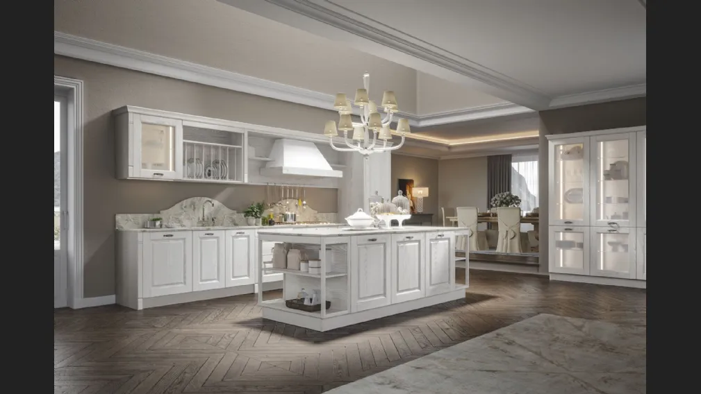 Cucina Classica Contea con isola di Home Cucine