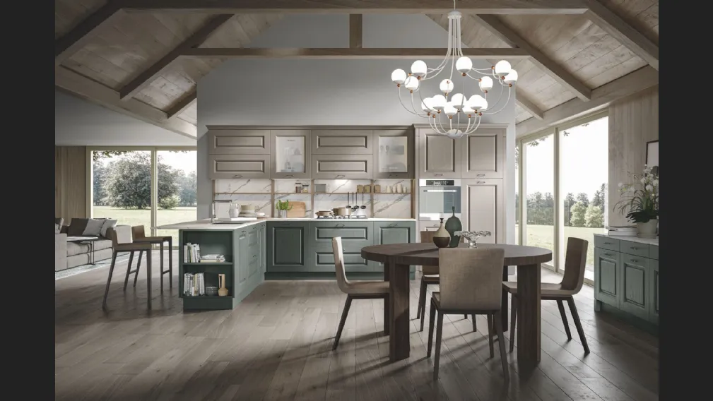 Cucina Classica Contea con penisola di Home Cucine