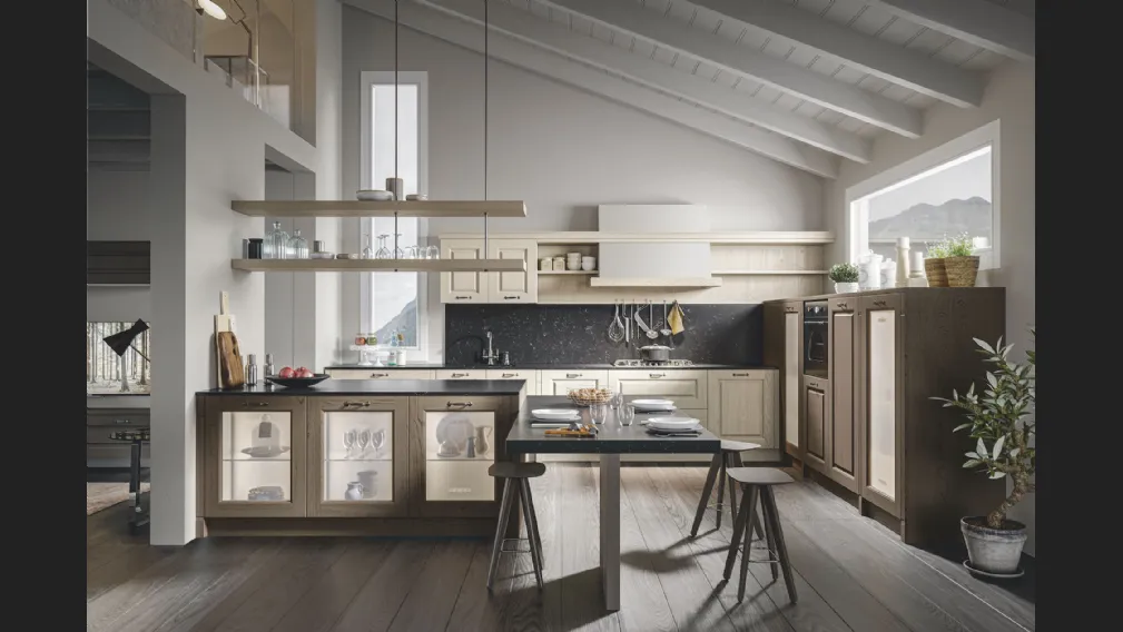 Cucina Classica Contea con penisola di Home Cucine