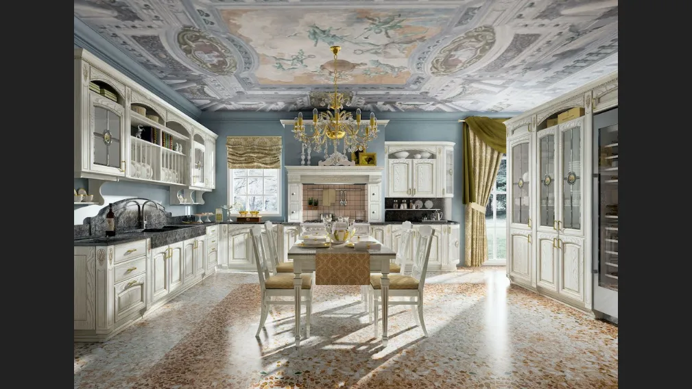 Cucina Classica Gold Elite angolare di di Home Cucine