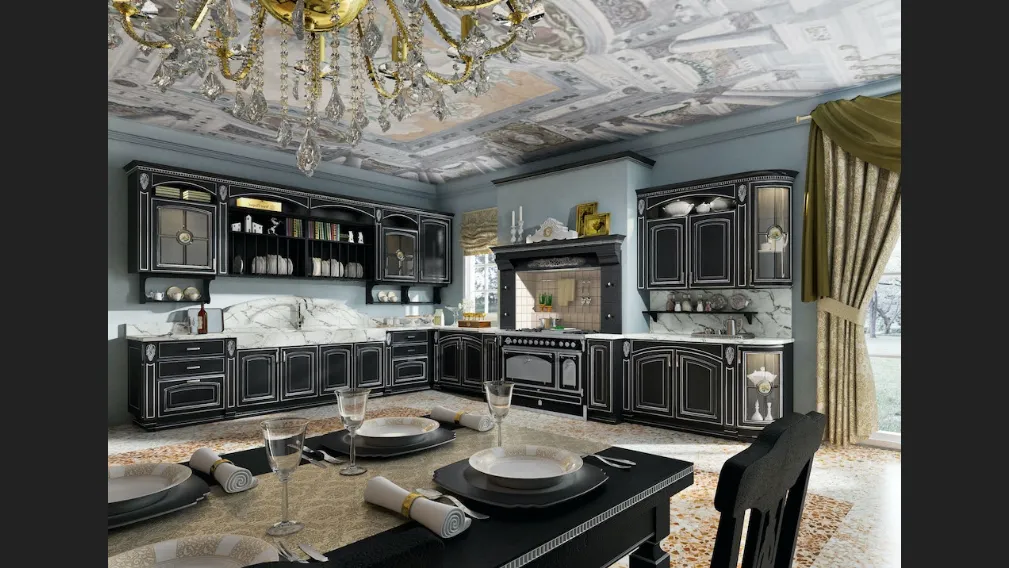 Cucina Classica Gold Elite angolare di di Home Cucine