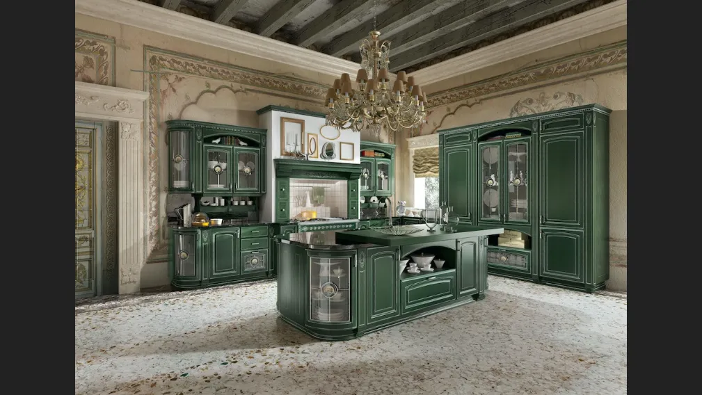 Cucina Classica Gold Elite con isola di Home Cucine