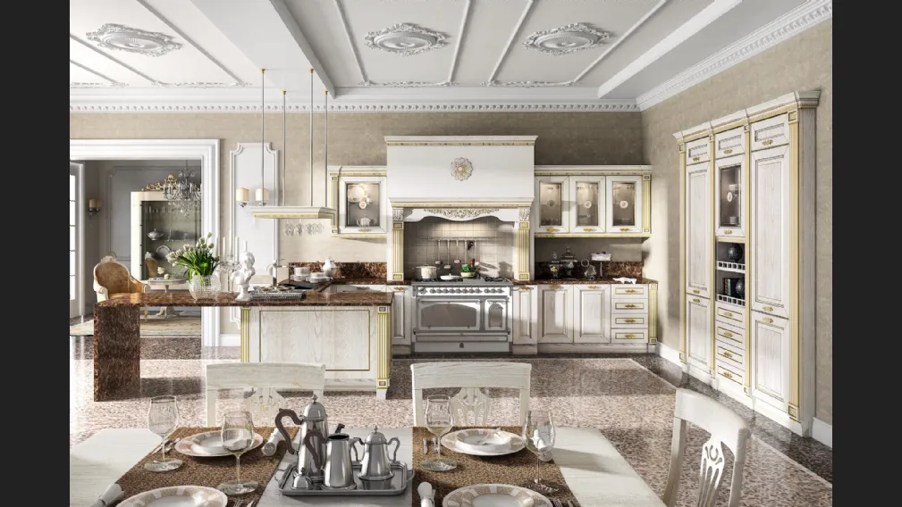 Cucina Classica Imperial con penisola di Home Cucine
