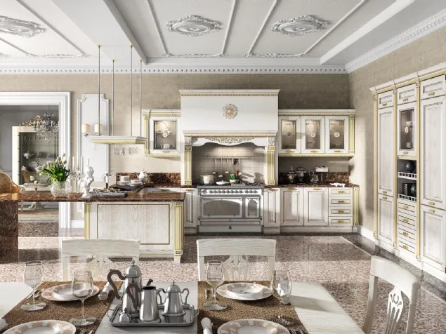 Cucina Classica Imperial con penisola di Home Cucine