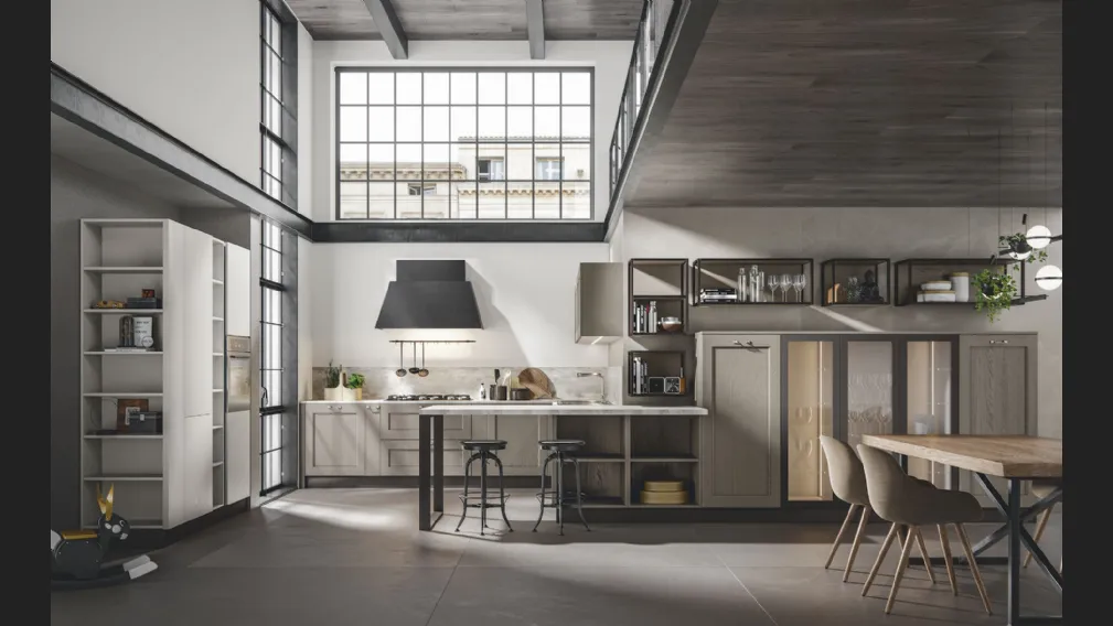Cucina Classica Olimpia con penisola di Home Cucine