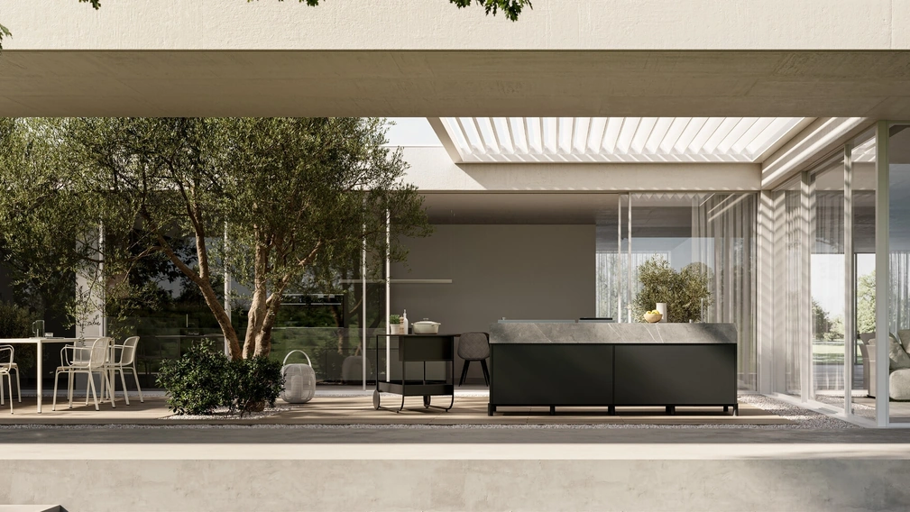 Cucina Moderna per esterno in alluminio Aura 03 di Arredo3