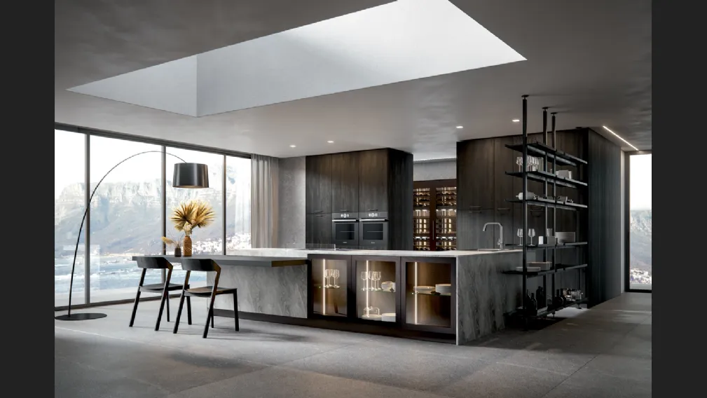 Cucina Moderna Aura con penisola di Home Cucine