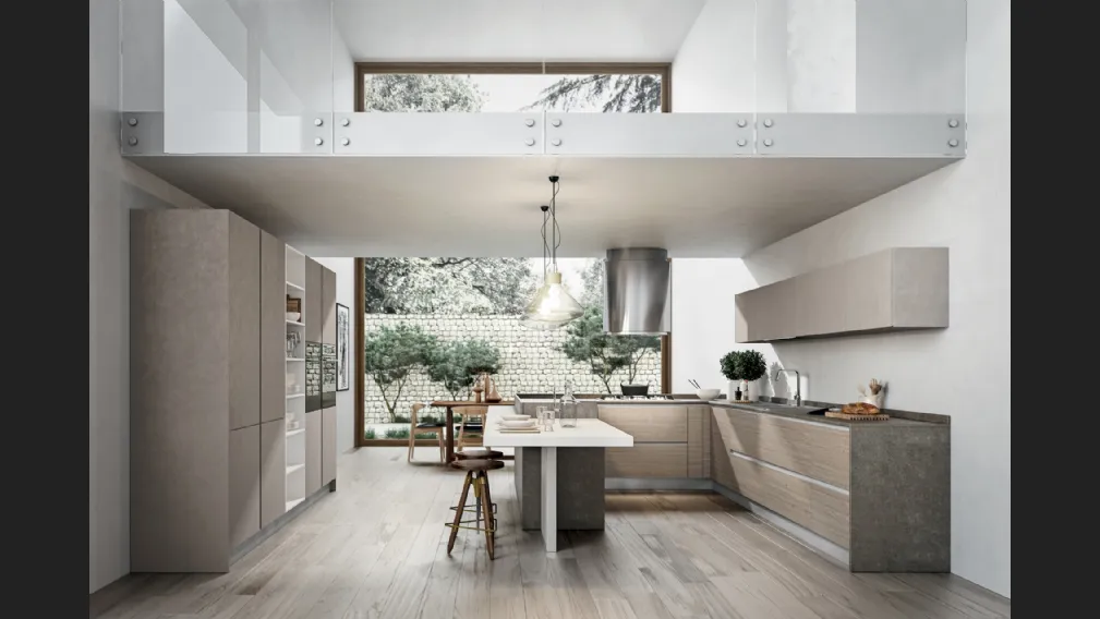 Cucina Moderna Cartesia con penisola di Home Cucine