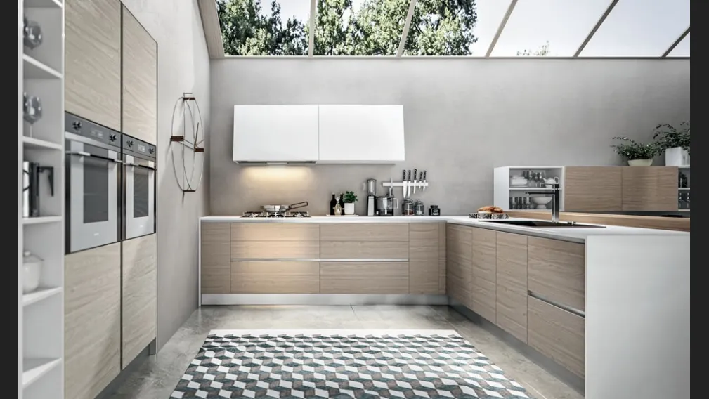 Cucina Moderna Cartesia con penisola di Home Cucine